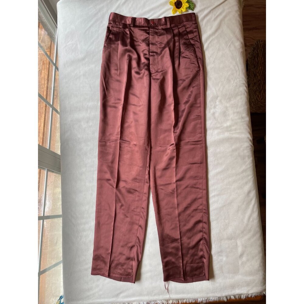 Vintage Zeone Designed in Italy One of a Kind Satin Look and Feel High-Waisted